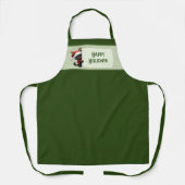 Schattige Kerstkat - Vrolijke Feestdagen Schort (Voorkant)