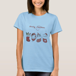 Schattige Kerstkatjes T-shirt