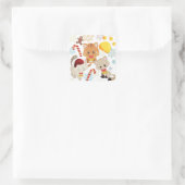 Schattige Kerstkatjes Vierkante Sticker (Tas)