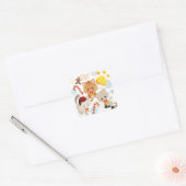 Schattige Kerstkatjes Vierkante Sticker (Envelop)