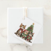 Schattige Kerstkatten Bedankjes Labels (In situ)