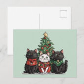Schattige Kerstkatten Briefkaart (Voorkant / Achterkant)