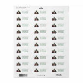 Schattige Kerstkatten Etiket (Full Sheet)