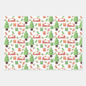 Schattige Kerstkatten Inpakpapier Vel (Voorkant)