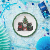 Schattige Kerstkatten Papieren Bordje (Feest)