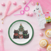 Schattige Kerstkatten Papieren Bordje (Feest)