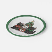 Schattige Kerstkatten Papieren Bordje (Gekanteld)