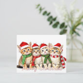 Schattige Kerstkatten Pet Lover Briefkaart (Staand voorkant)
