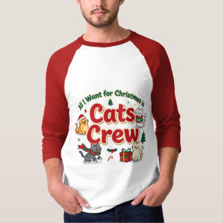 Schattige Kerstkatten Vakantieteam T-shirt