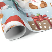 Schattige kerstkernen cadeaupapier (Rol Hoek)