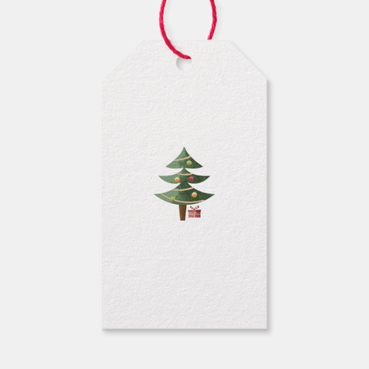Schattige kerstkerstcadeautjes Labels Cadeaulabel (Achterkant)