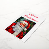 Schattige kerstkerstkerst met kerstkerstmis folie feestdagenkaart (Gedraaid)