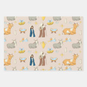 Schattige kerstkerstkerstpatroon inpakpapier vel (Voorkant)