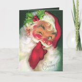 schattige kerstkerstman feestdagen kaart (Voorkant)