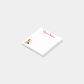 Schattige kerstkie in Santa Hat Merry Post-it® Notes (Schuin)