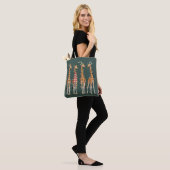 Schattige Kerstkijkende Giraffe Grappige Vakantie Tote Bag (Op model)