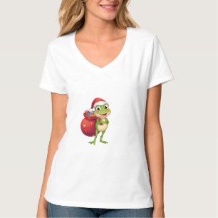 Schattige Kerstkikker met Cadeaubag - Kerstman Kik T-shirt