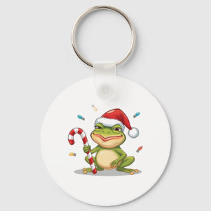 Schattige Kerstkikker Met Suikerriet - Grappige Fe Sleutelhanger