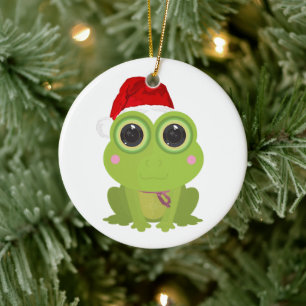 Schattige Kerstkikker Sinterklaashoed Festief Keramisch Ornament
