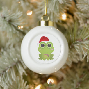 Schattige Kerstkikker Sinterklaashoed Festive Vaka Keramische Bal Ornament