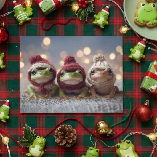 Schattige Kerstkikkers Briefkaart