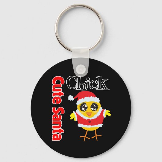 Schattige Kerstkip Sleutelhanger (Voorkant)