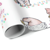 Schattige kerstkitten in een kerstmuts aangepaste  cadeaupapier (Rol Hoek)