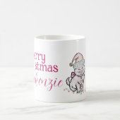 Schattige kerstkitten in een kerstmuts aangepaste  koffiemok (Center)