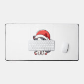 Schattige kerstkitten met kerstmuts bureaumat (Keyboard & Muis)