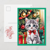 Schattige Kerstkitten Vakantie Briefkaart (Voorkant / Achterkant)