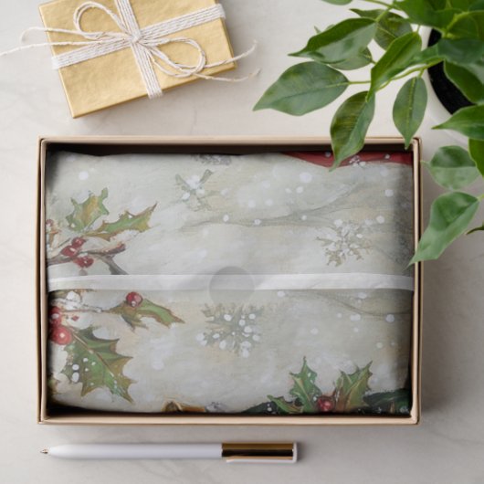 Schattige kerstkleven tissuepapier (Geschenk)