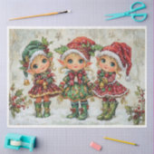 Schattige kerstkleven tissuepapier (Craft)