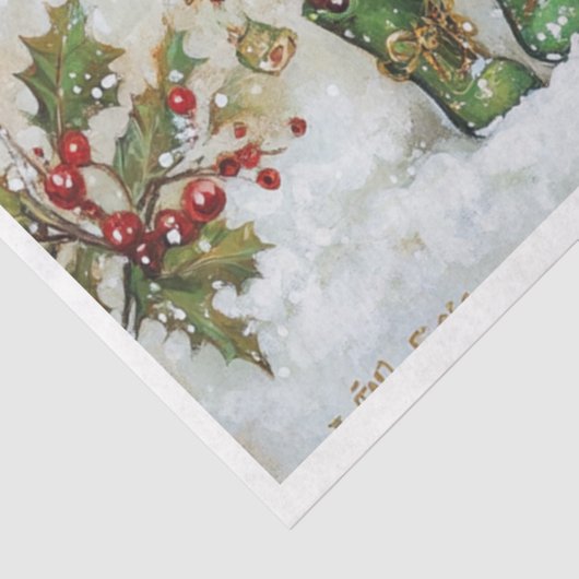 Schattige kerstkleven tissuepapier (Detail)