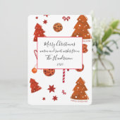 Schattige kerstkoekje feestdagenkaart (Staand voorkant)