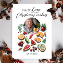 Schattige Kerstkoekjes Foto Aquarel