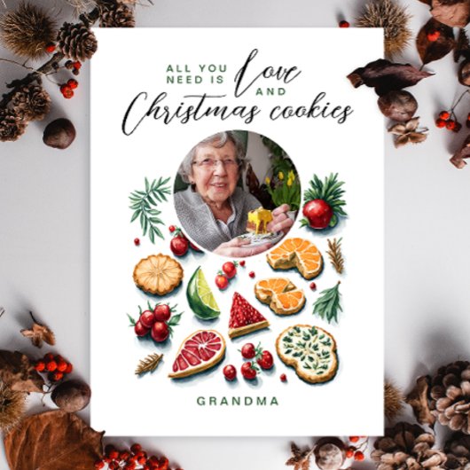 Schattige Kerstkoekjes Foto Aquarel