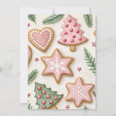 Schattige kerstkoekjes kerstfeest kaart (Achterkant)