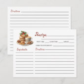 Schattige kerstkoekjesuitwisseling vakantierecept briefkaart (Voorkant / Achterkant)