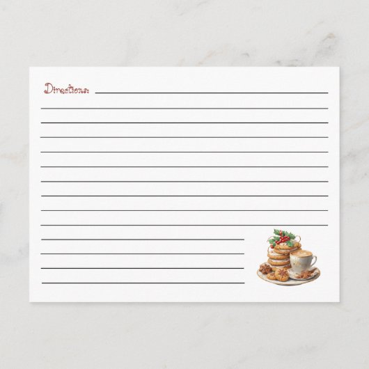 Schattige kerstkoekjesuitwisseling vakantierecept briefkaart (Achterkant)