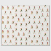 Schattige Kerstkonijn Konijn Luxe Vakantie Cadeau Cadeaupapier (Vlak)