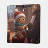 schattige kerstkrans jongen Kerstmis ornament (Links)