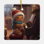 schattige kerstkrans jongen Kerstmis ornament (Voorkant)