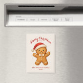 Schattige kerstkrans man met Santa-hoed -  Magneet (Insitu (Vaatwasser))