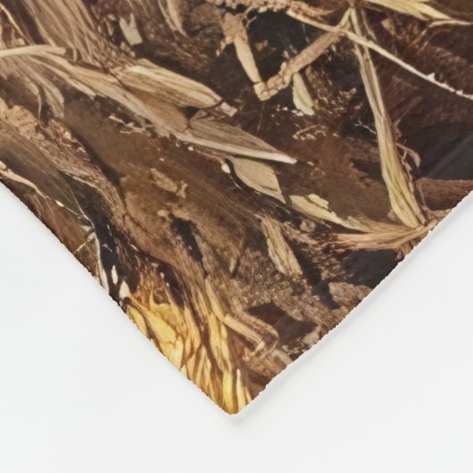 Schattige kerstlam rustiek schilderij fleece deken (Hoek)