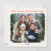 Schattige Kerstliedjeszanger "fa la fluff" Feestdagenkaart (Achterkant)