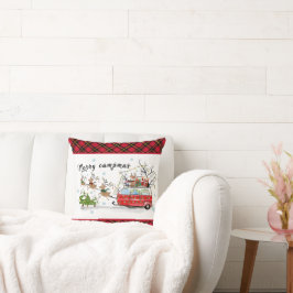 schattige kerstliefhebbers kussen