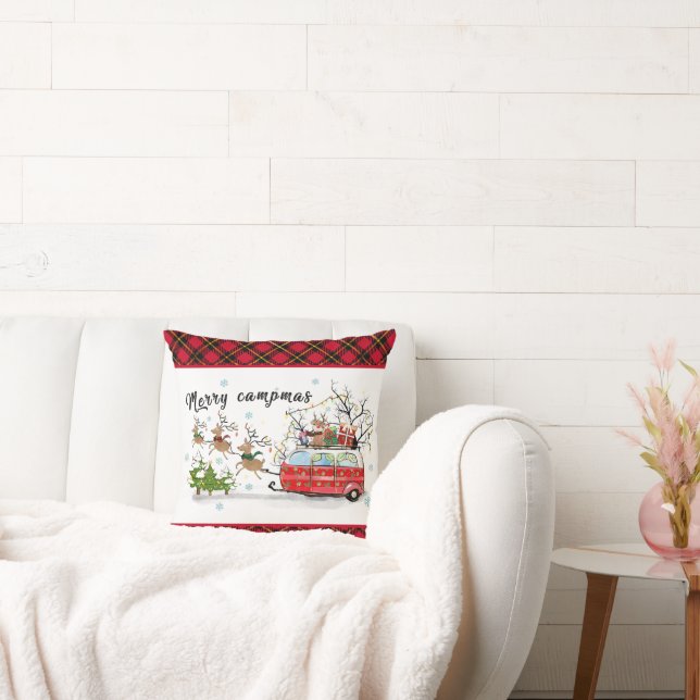 schattige kerstliefhebbers kussen (Bank)