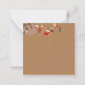 Schattige Kerstluiaard Notitiekaartje (Achterkant)