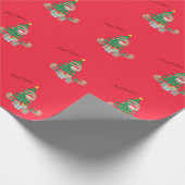 Schattige Kerstluiaard Vakantie Cadeaupapier (Hoek)