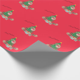 Schattige Kerstluiaard Vakantie Cadeaupapier